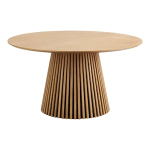 Table ronde en chêne clair avec piètement baguette ø140 cm AMSTERDAM